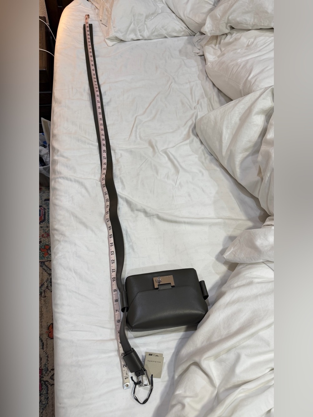 All Saints Frankie 3 in 1 Crossbody Belt Bag Silver Buckle Green NWT - Picture 17 of 17